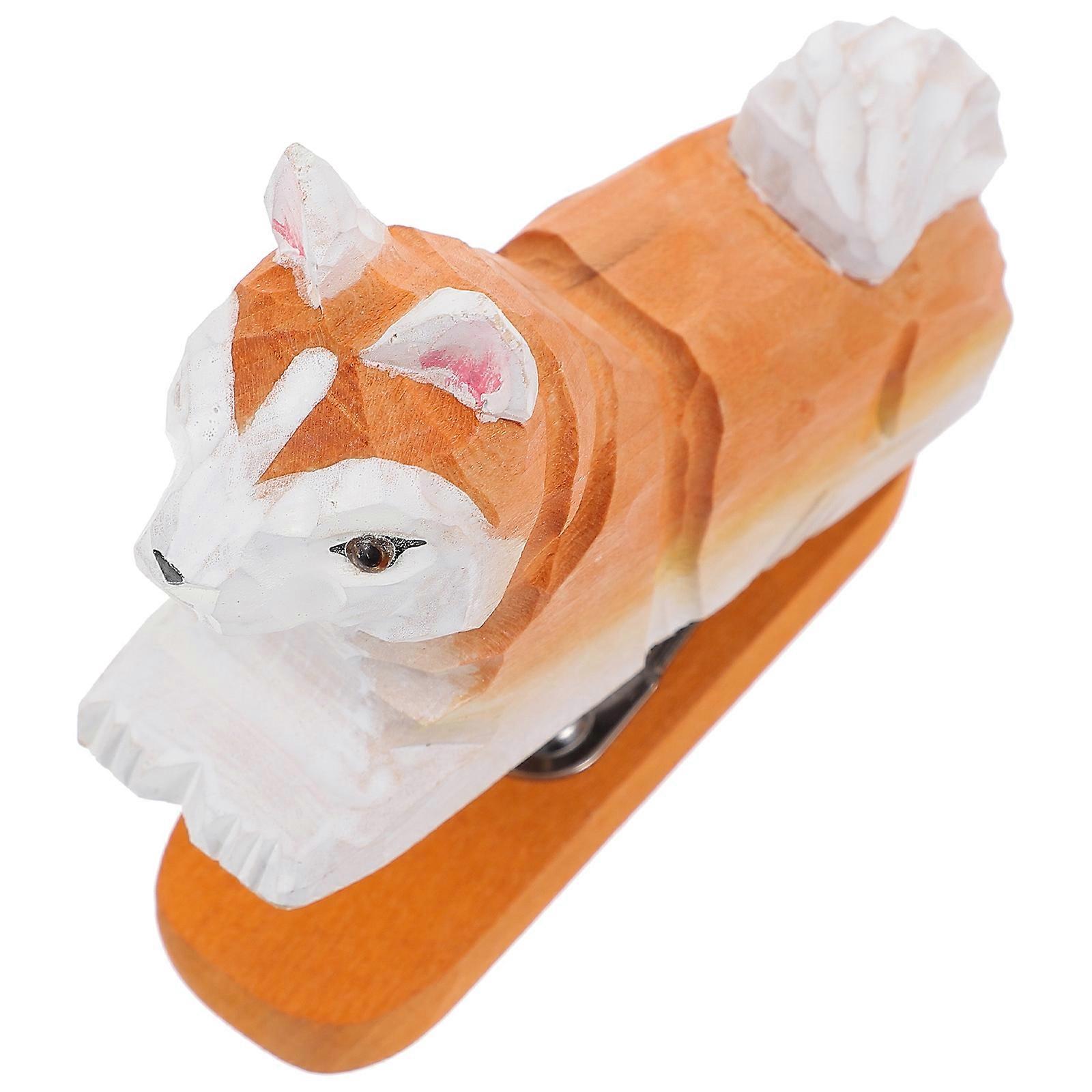 Adorable Animal Decor Stapler for Home and School Binding Function 10X3CM Brown 4Pcs