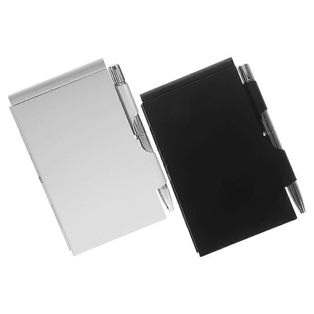 Pocket Notebook with Pen for Office Use 8Sets Aluminum Alloy Compact Design