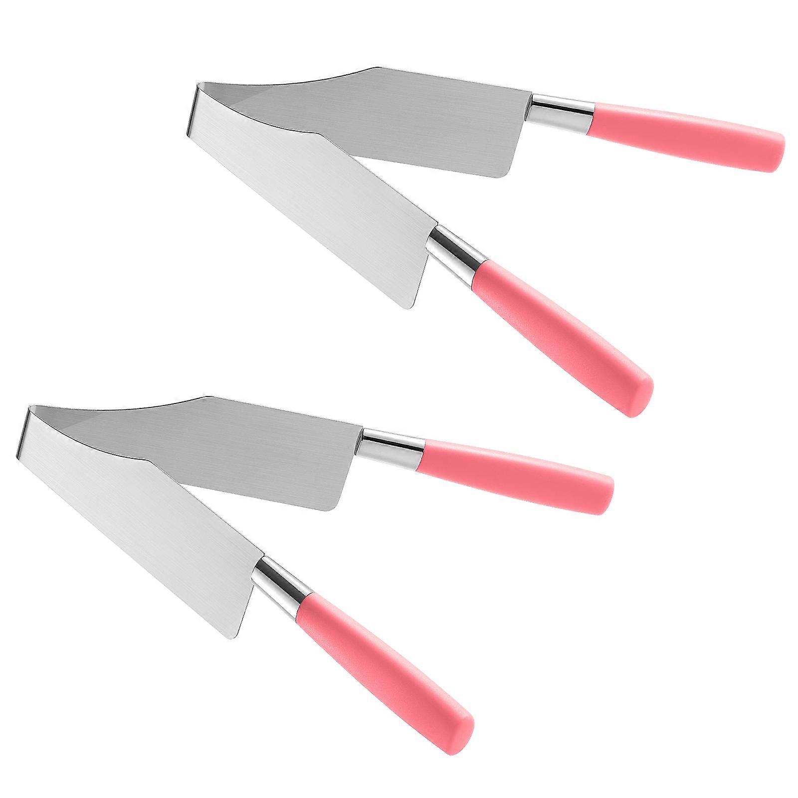Cake Cutter Server 2Pcs Multi Color Designed for Cake with Finger-Free Hygiene