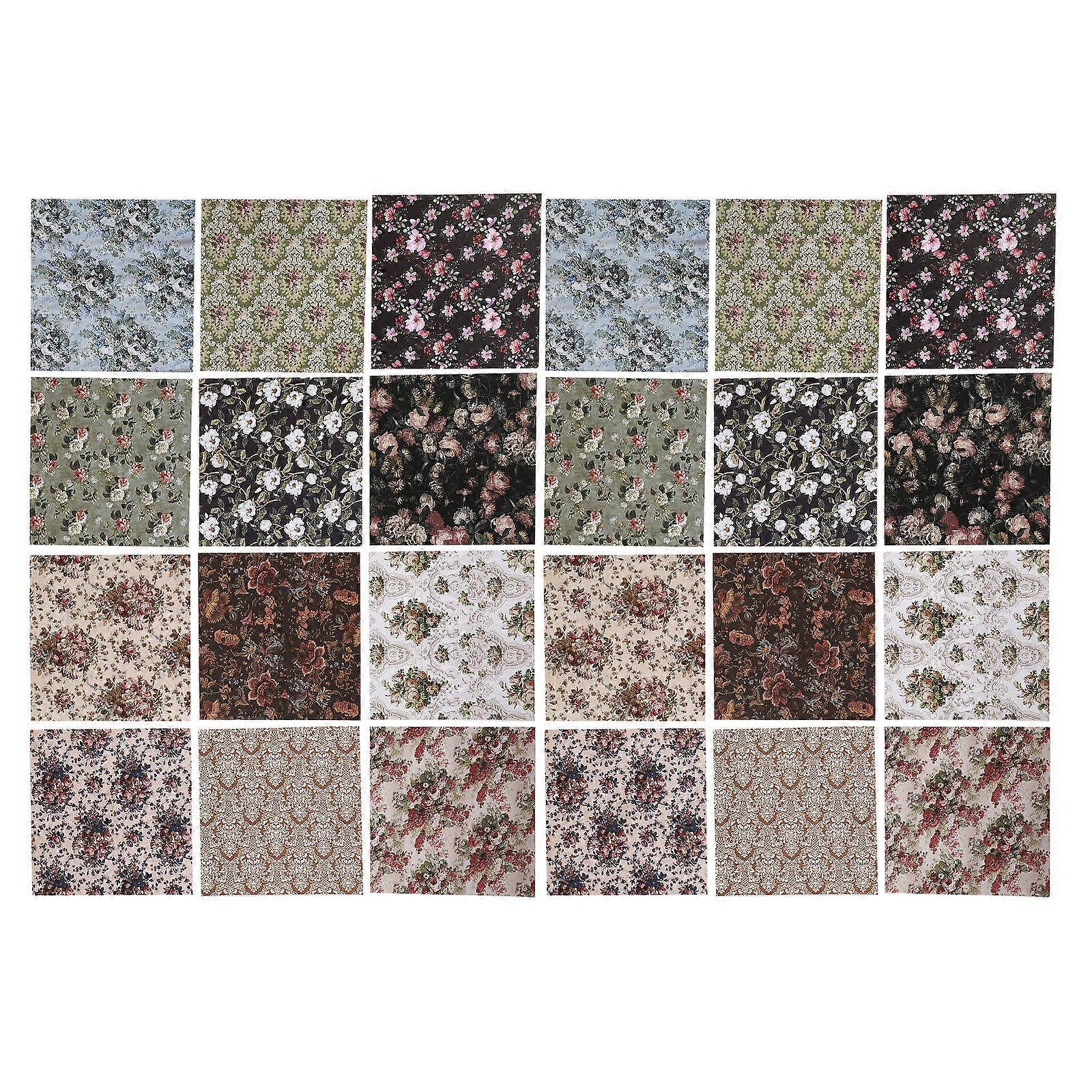 DIY Background Papers for Card Making 24Pcs Assorted Color Decorative Paper