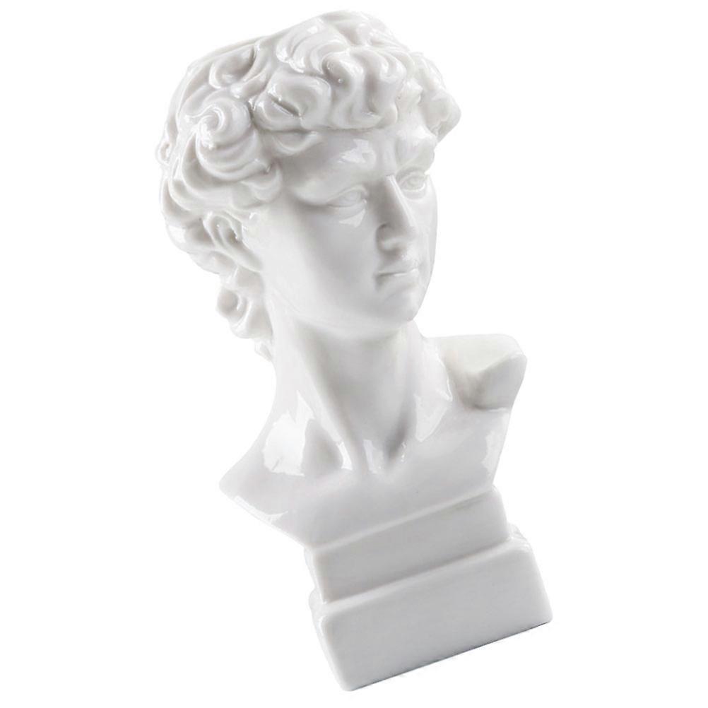 David Statue Ceramic Vase for Storing 3Pcs White Planter Vase
