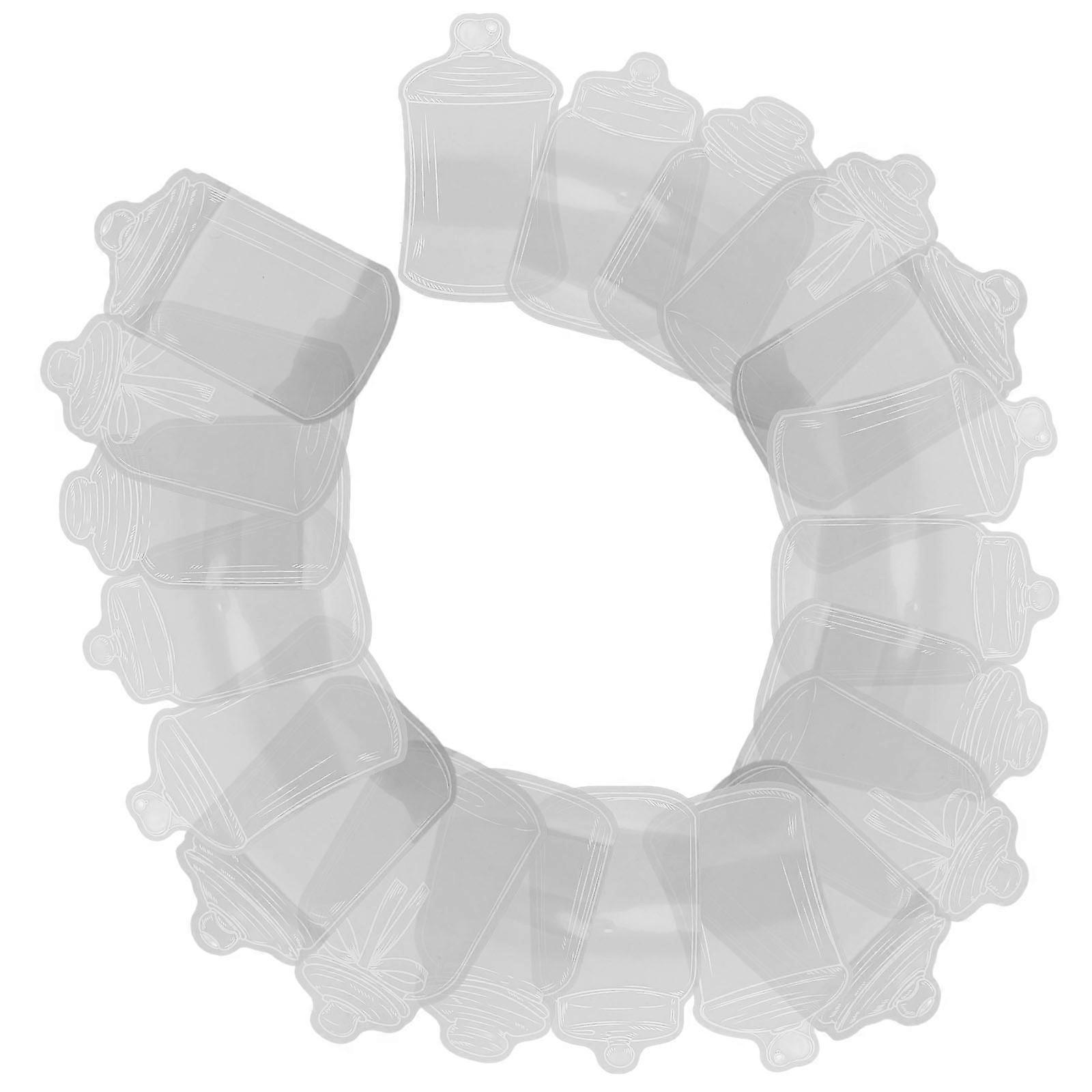 DIY Transparent Dried Flower Bookmarks 5Pcs Bottle Shape for Reading Use