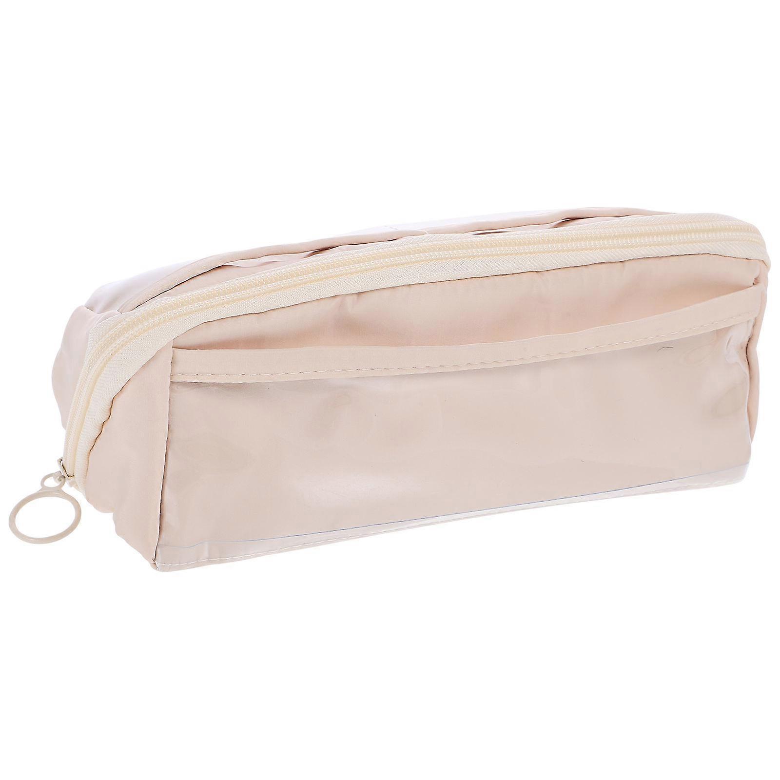 White Pencil Case Zipper Pen Bag for Storage 2Pcs Collection
