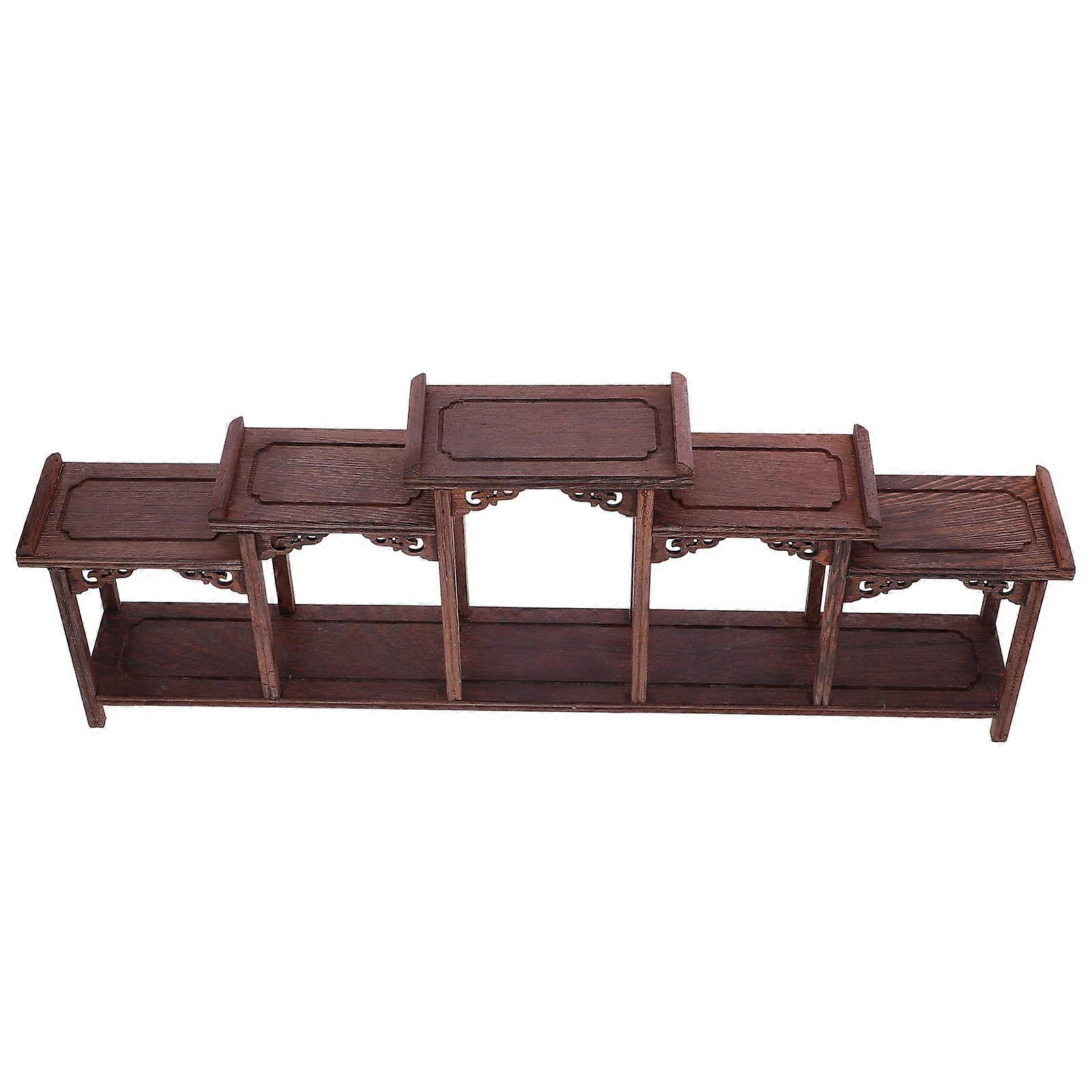 Ornament Display Rack Made Of Wood Ideal For Home Decor Featuring Shape 1Set
