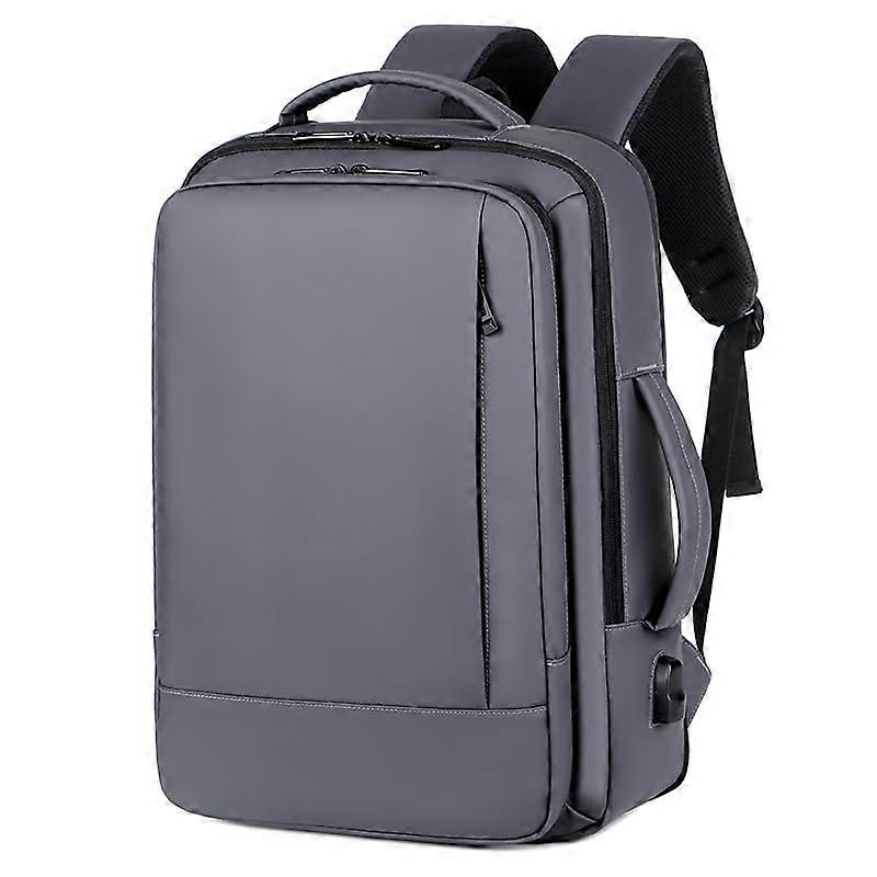 Camera Bag 15.6 Inch Laptop Backpack Large Capacity Multifunction USB Charging Waterproof Film Backbag Gray For Men