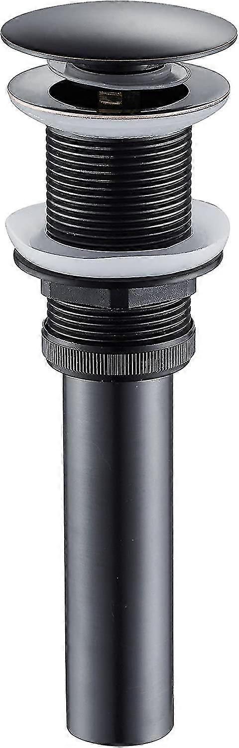 Pop Up Push Open Drain Stopper For Basin Sink Drain Valve Bathroom Brass Color Black
