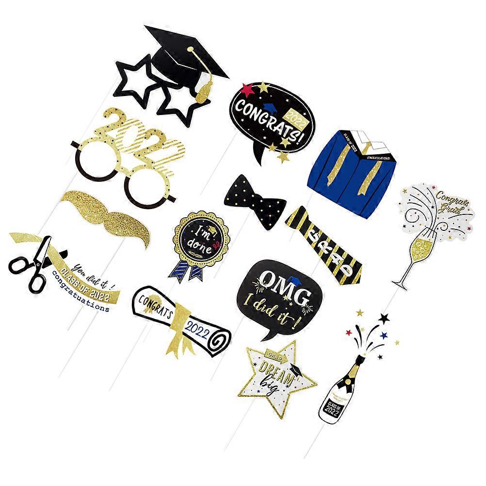 Graduation Theme Photo Booth Props 28 Pcs Paper Style Designed For Events Party Decoration