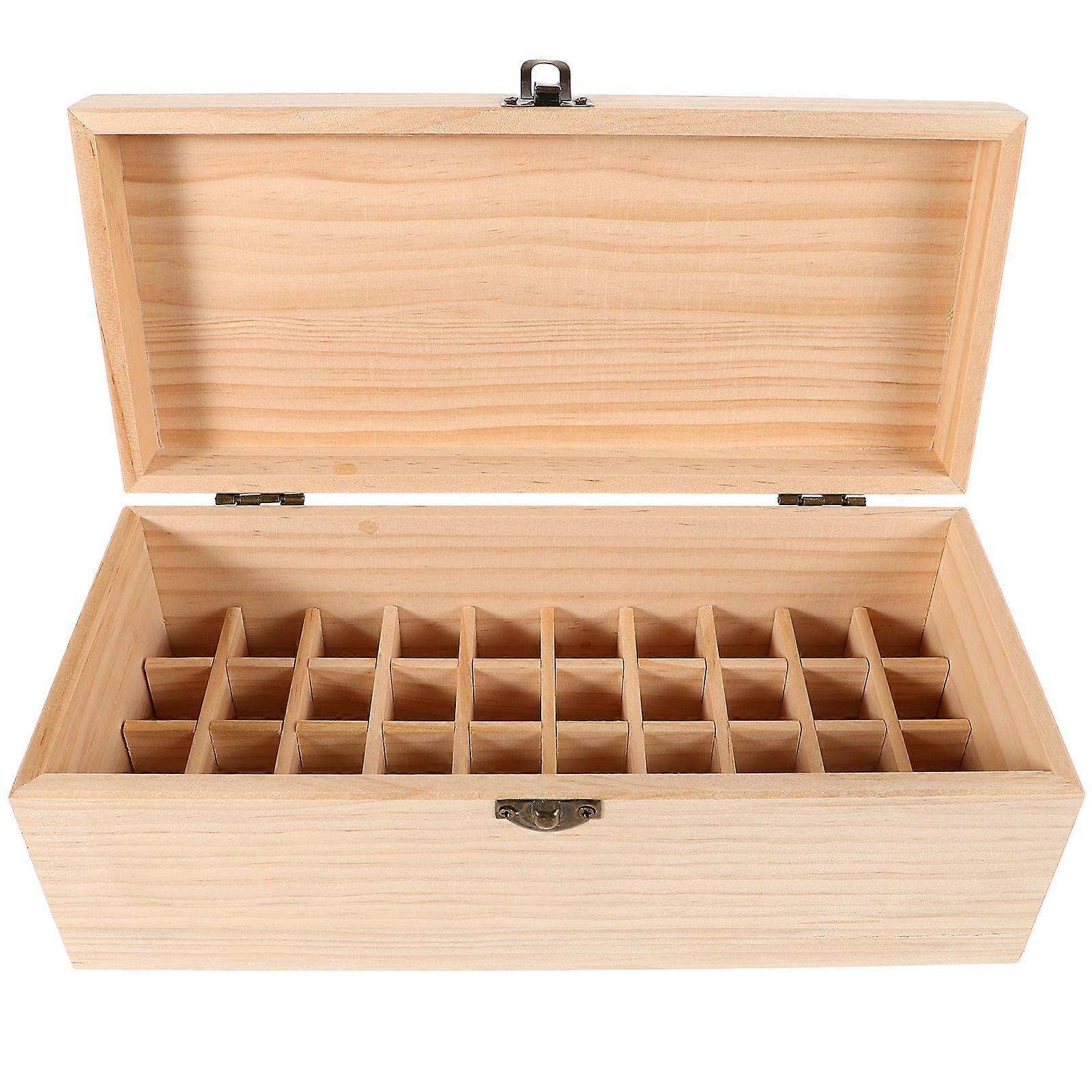Essential Oils Organizer 3Pcs Wooden Bottle Storage Holder For Commercial Setting Efficient Design Multi Color Rectangular Display