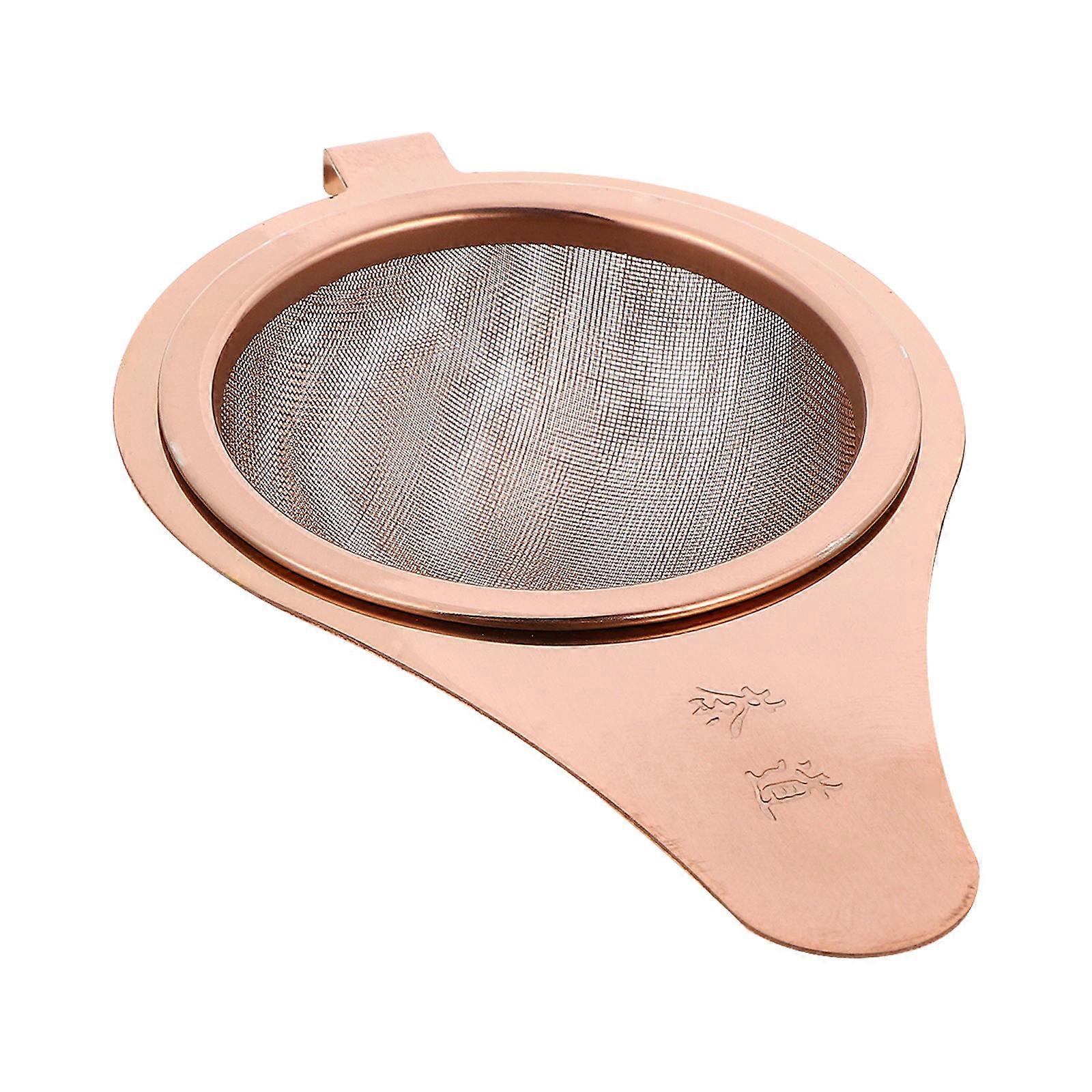 Stainless Steel Tea Sieve For Loose Tea Round Mesh Design Spices Strainer 4.72x2.87x0.79in Filtering Liquids 1 Set