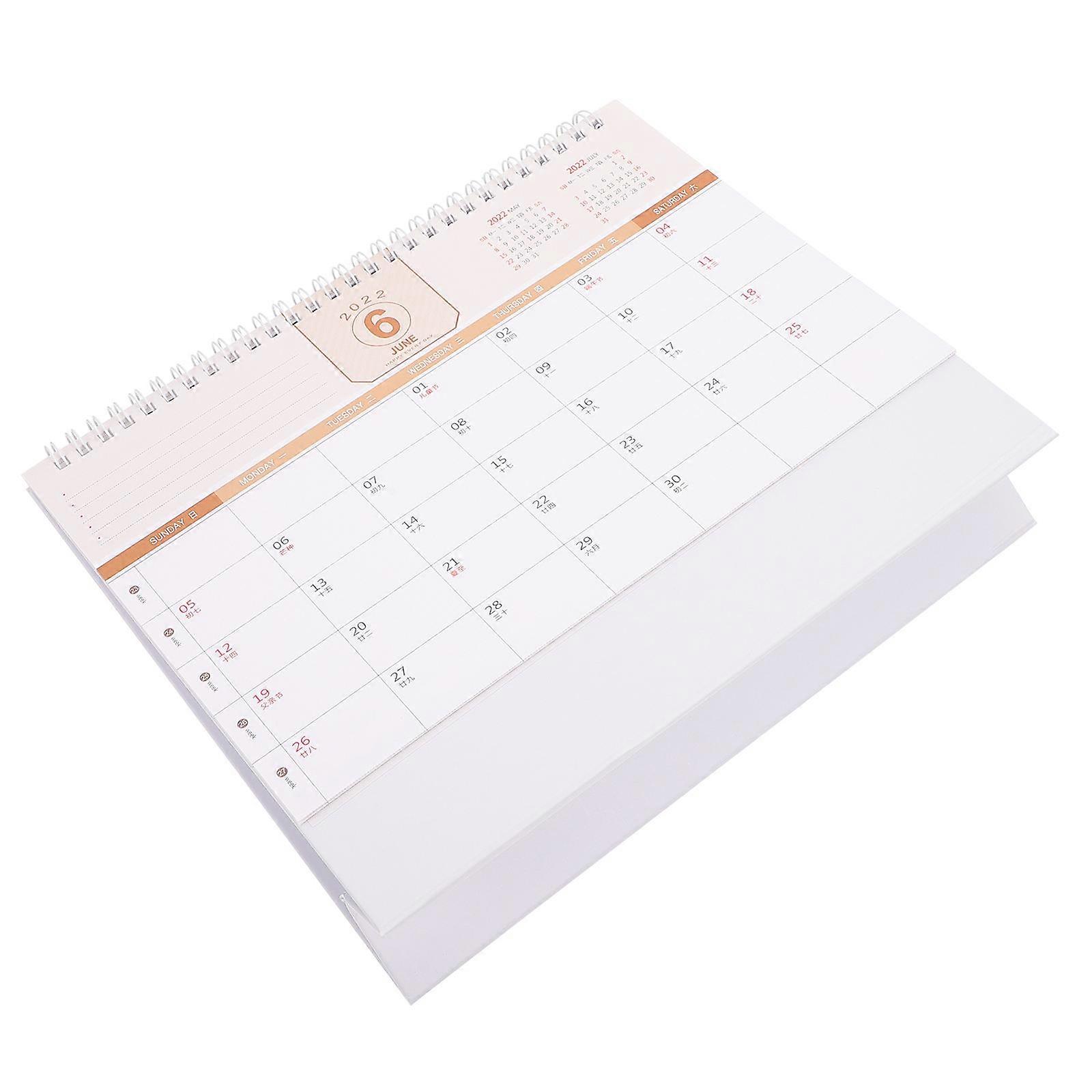 Simple Style Desktop Calendar For School Use 25.5X22.5X8CM Organize Tasks 1Pcs