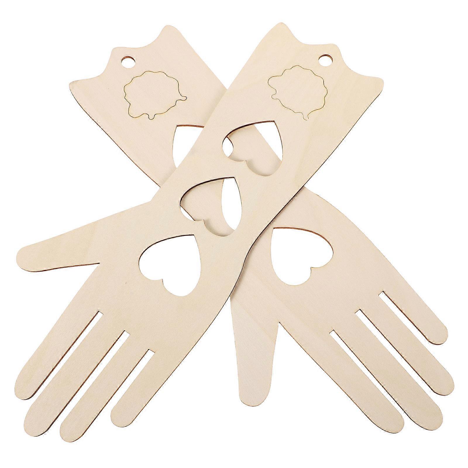 Knitted Socks Reshape Tool Wooden Model for DIY Craft 2Pairs Glove Blockers
