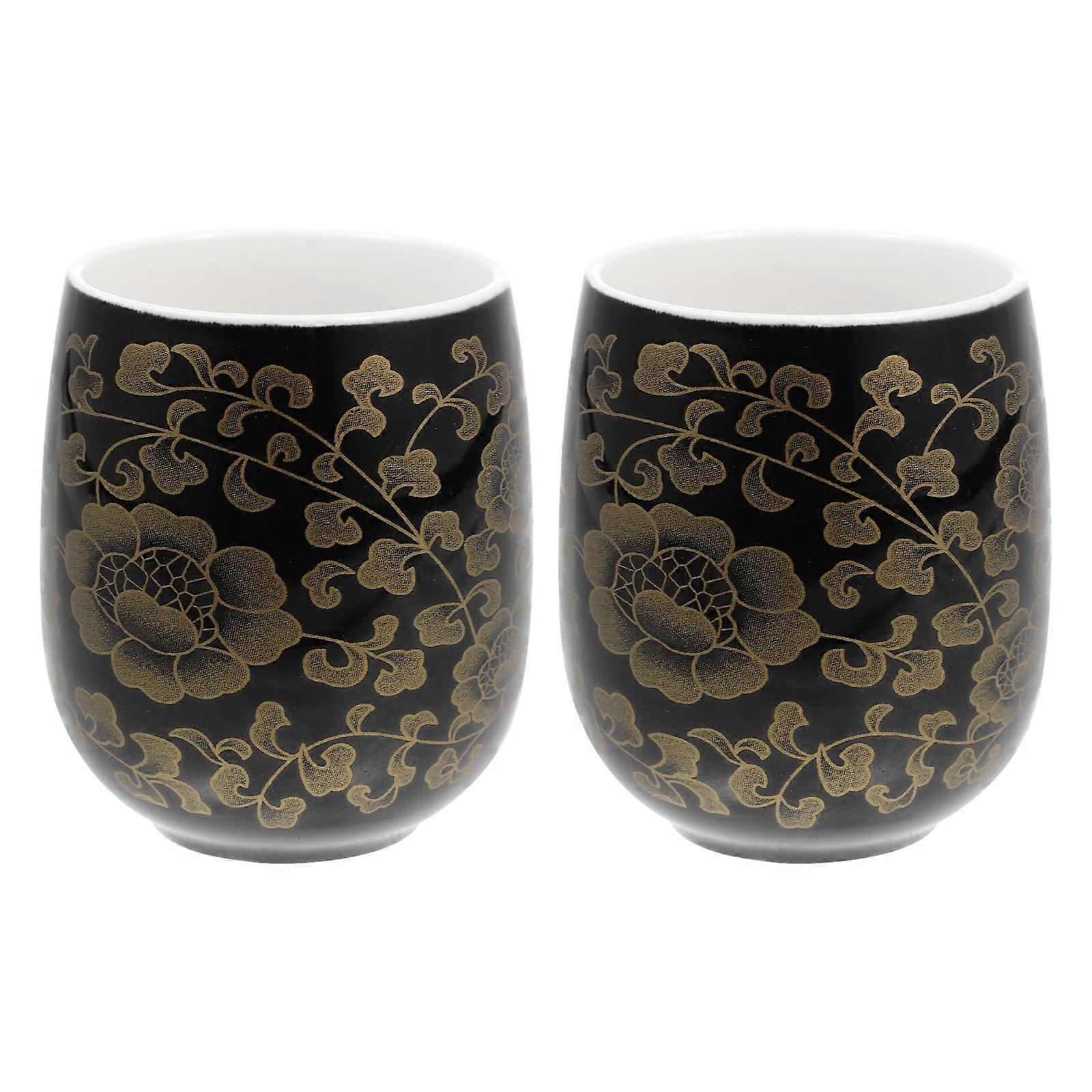 Tea Cups Japanese Ceramic Drinking Cups for Office Use 6Pcs