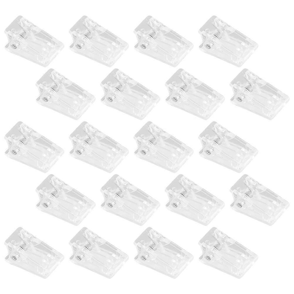 Adhesive Clips Transparent Spring Clip for Wall Use 40Pcs