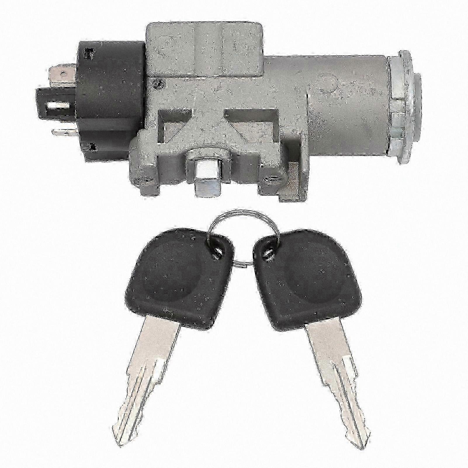 Car Ignition Switch and Lock Cylinder Set with 2 Keys for  Matiz 93741068 Replacement