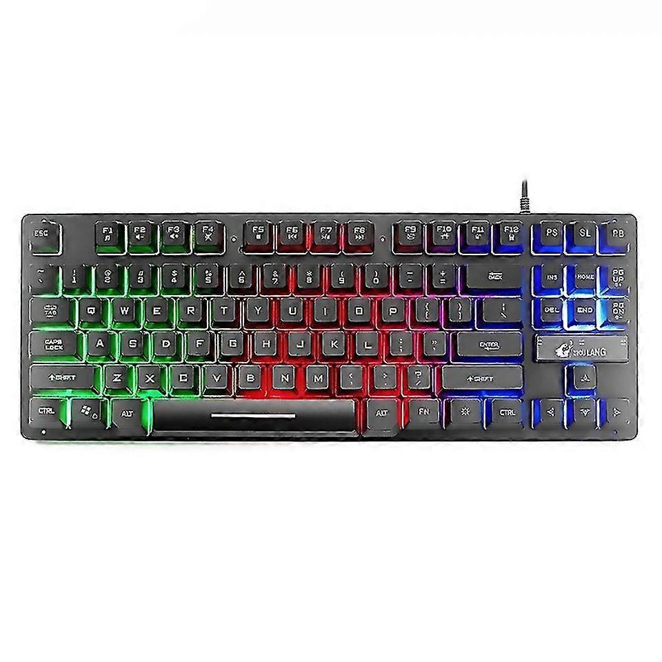 For Ziyoulang K16 87 Keys Colorful Mixed Light Gaming Notebook Manipulator Keyboard Cable Length