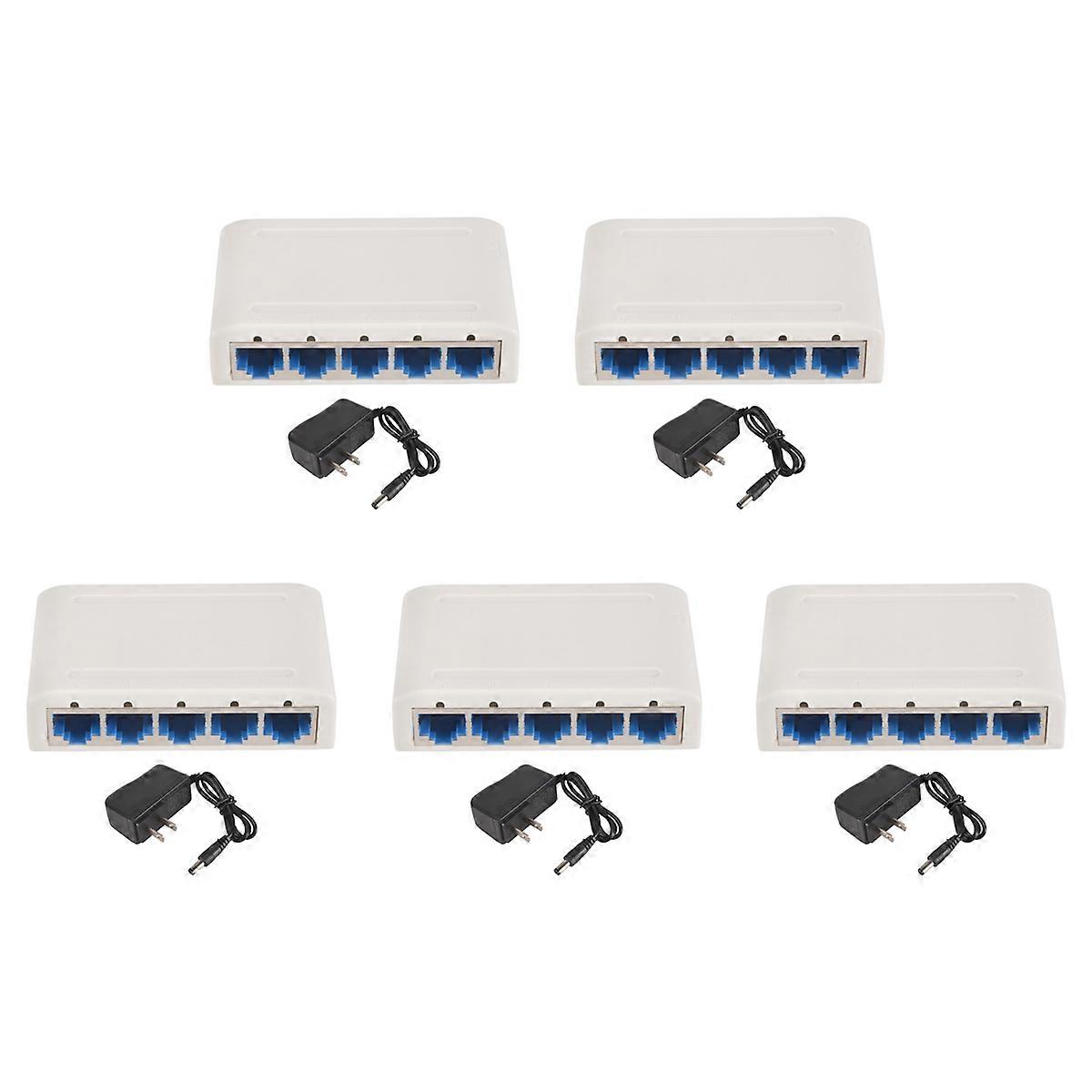 Data Switch,Network Hub,Desktop Ethernet Splitter,Plug & Play Shielded Ports Fanless Quiet