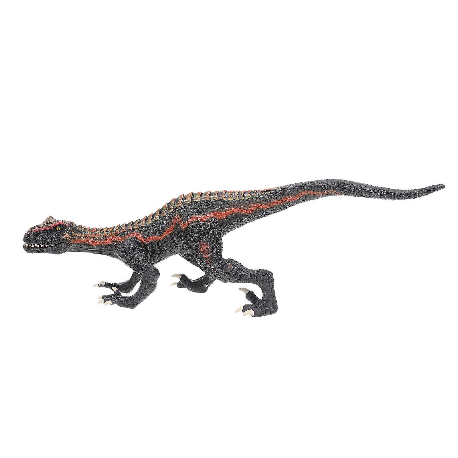 Simulation Dinosaur Toy Dinosaur Model for Decor 2Pcs Black Plastic Collection