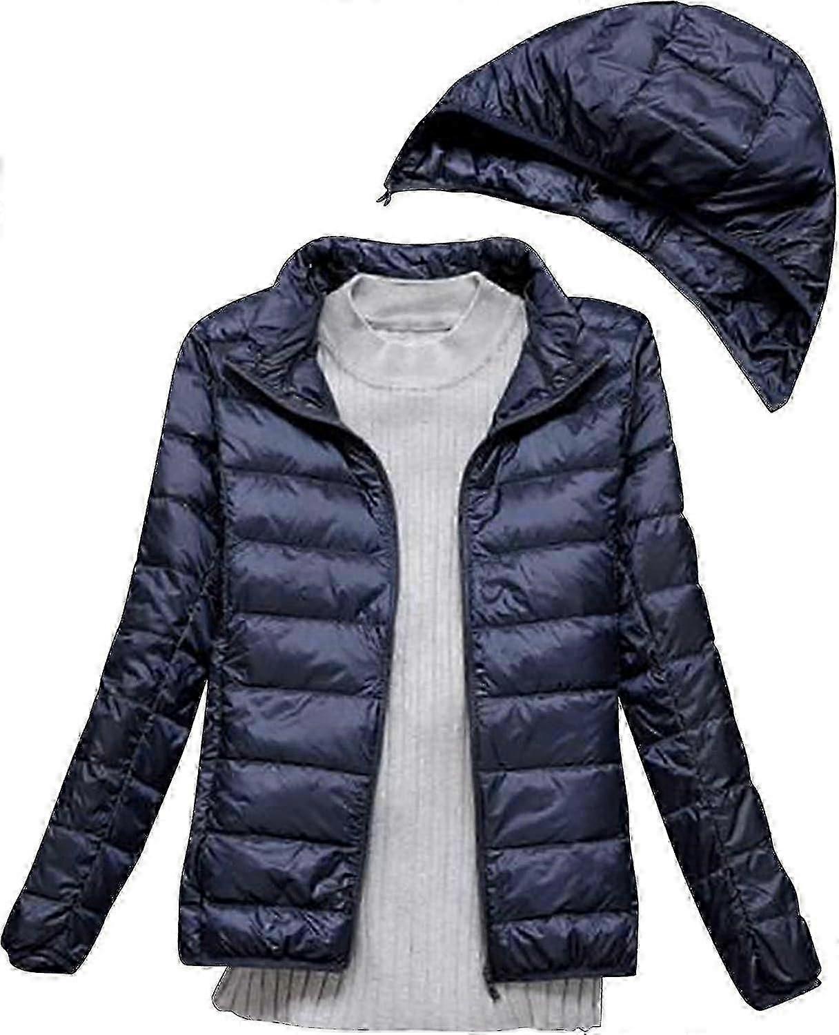 Women's Winter Thin And Light Down Coat Casual Down Coat Slim Quilted Jacket With Detachable Plus Size Maternity
