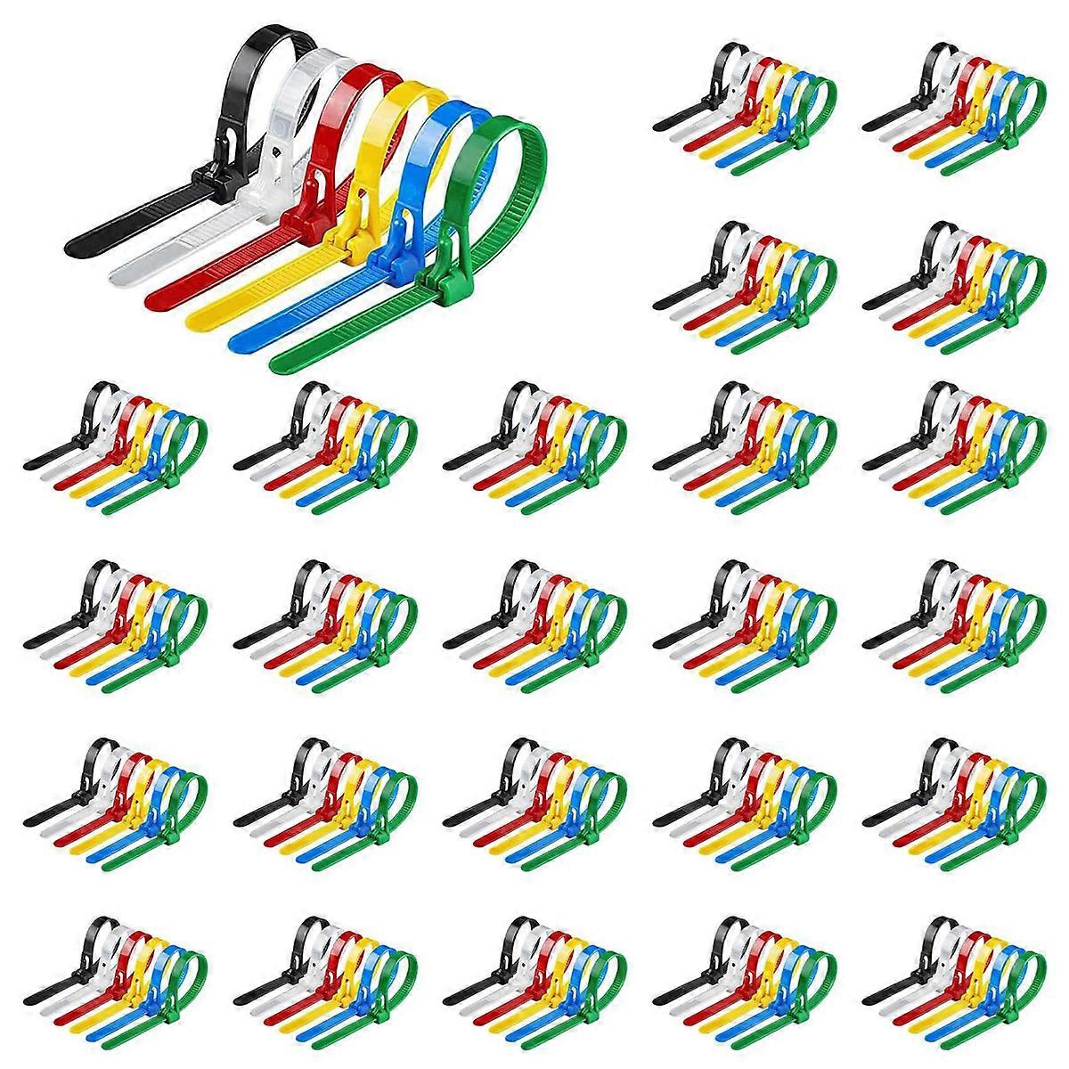 8 X 200mm Adjustable Reusable Nylon Strap with Buckle