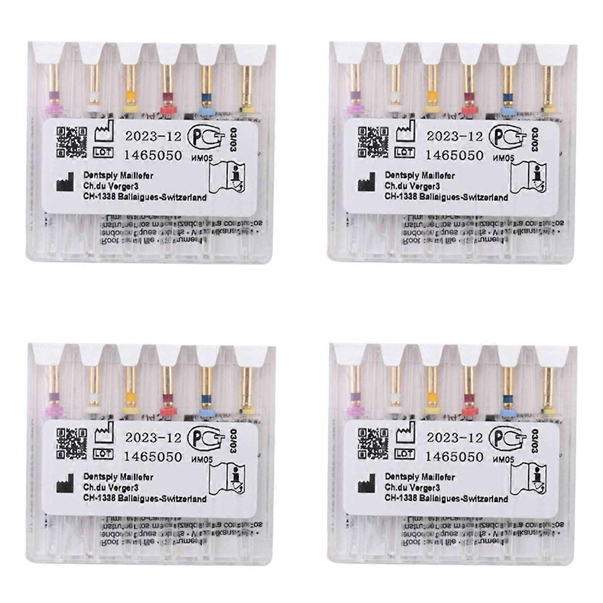  Gold Rotary Files,6PCS Memory Files,Assorted 25MM