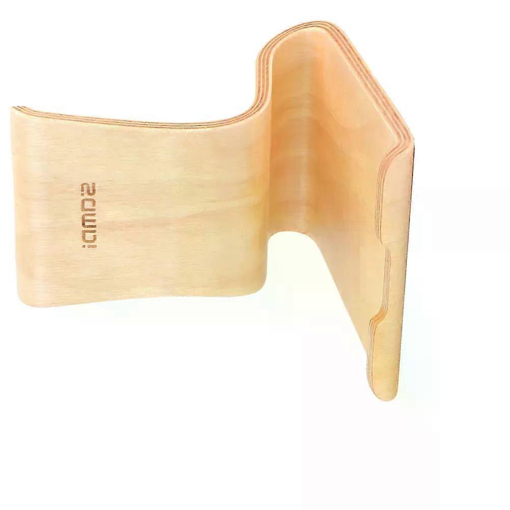 Creative Lazy Person Wooden Phone Bracket Beige Support Universal Mobile Devices Hands Free Movie Watching Bed Desk