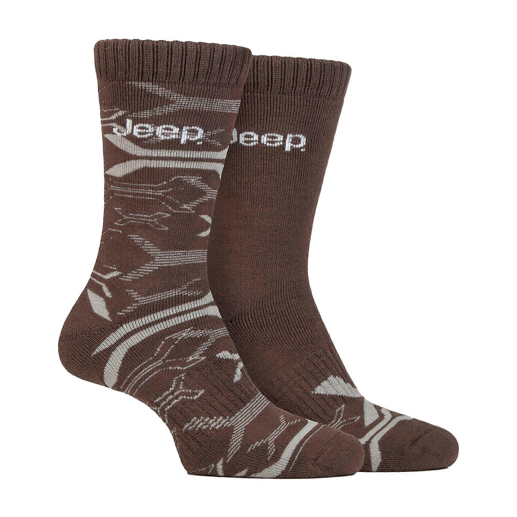 Jeep - 2 Pack Mens Bamboo Heavy Cushioned Boot Socks