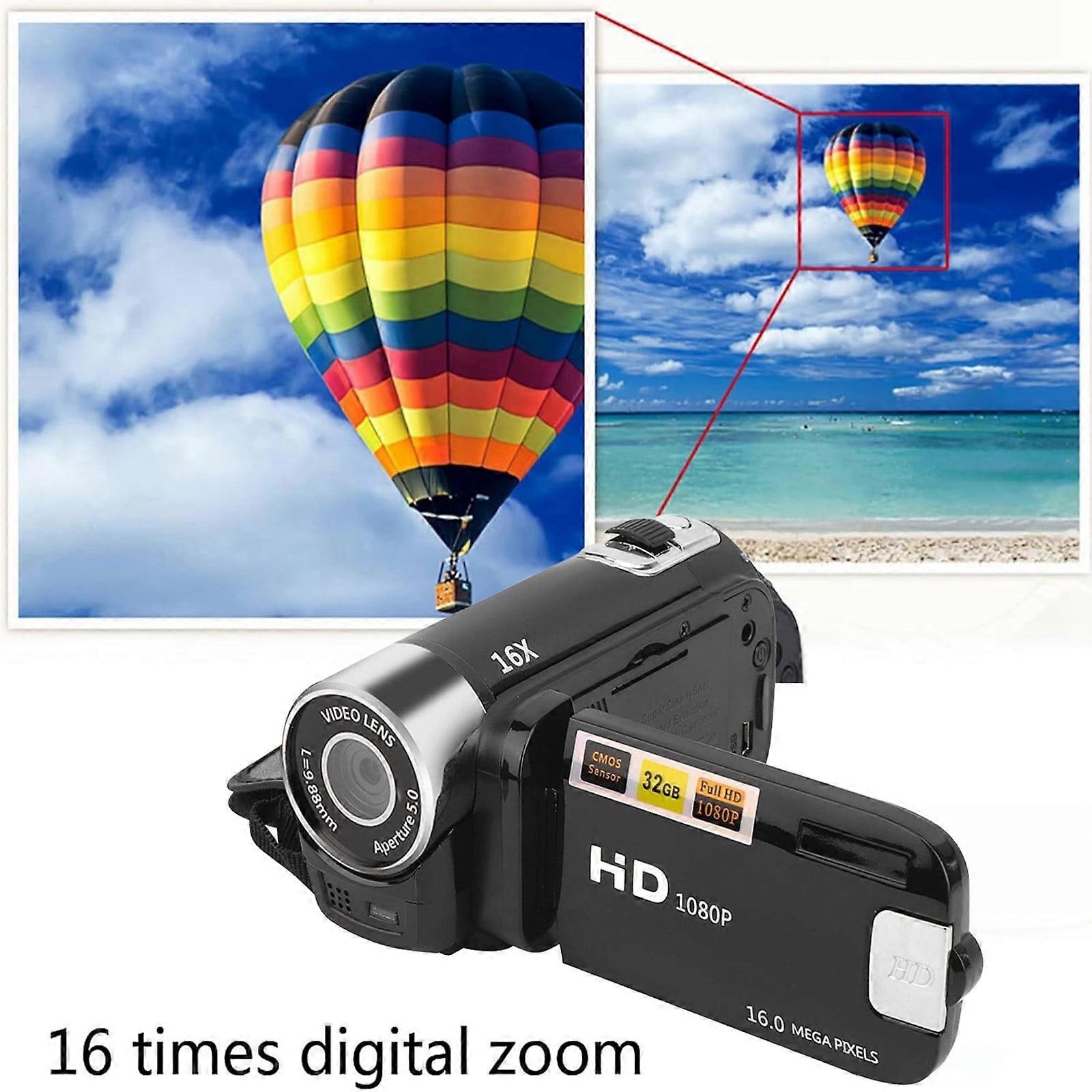 Portable 1080P High Definition Digital Camera DV Camera 16MP 2.7 Inch LCD Screen 16X Digital Built In Battery