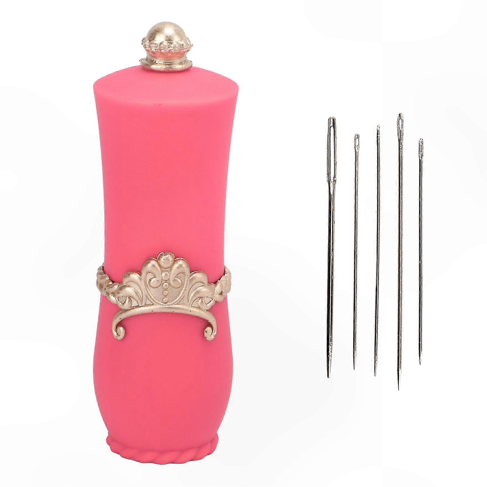 Compact Needle Collector in Lipstick Design, Portable Pink Sharps Disposal Solution
