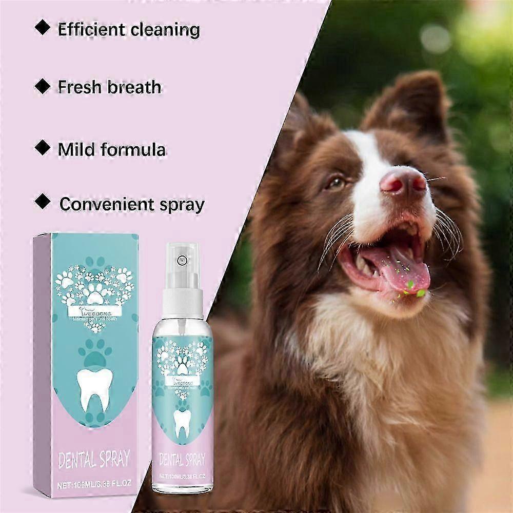 Spray pour chien, soins bucco-dentaires, mauvaise haleine, nettoyage des dents, rafraîchisseur, élimination de la plaque dentaire_c*