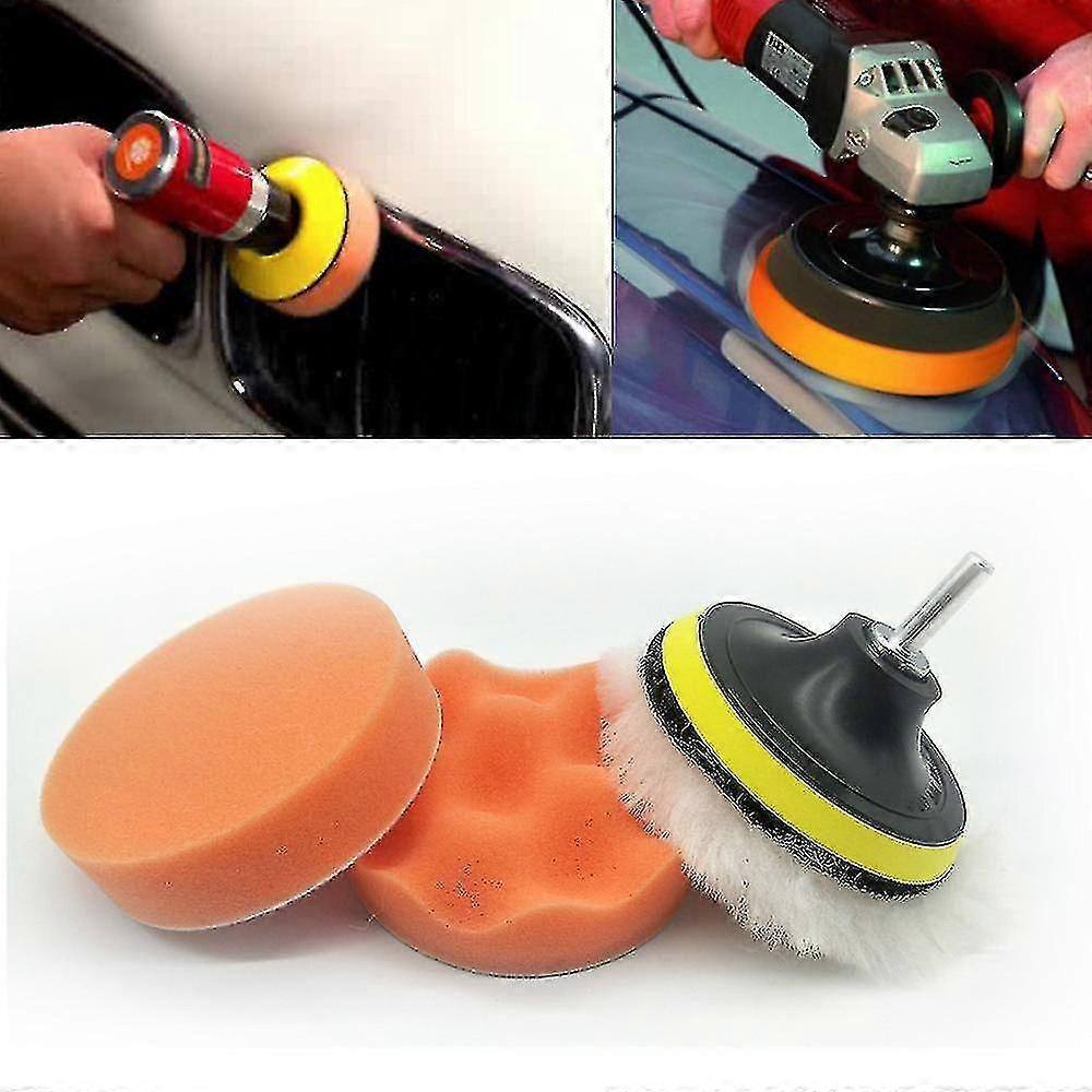 Car Polisher Pad Buffer Gross Polish Polishing Kit Set Drill Adapter