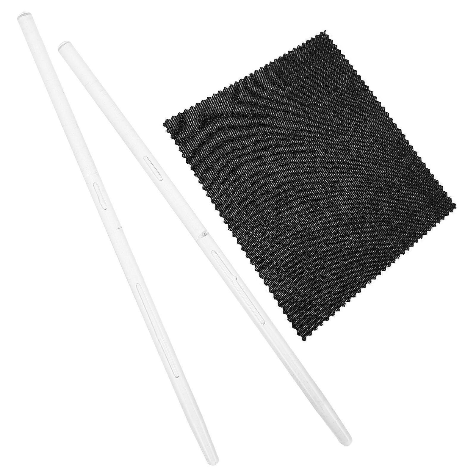 Friction Rod Kit Glass Stick for Static Electricity Learning 4Sets Junior School