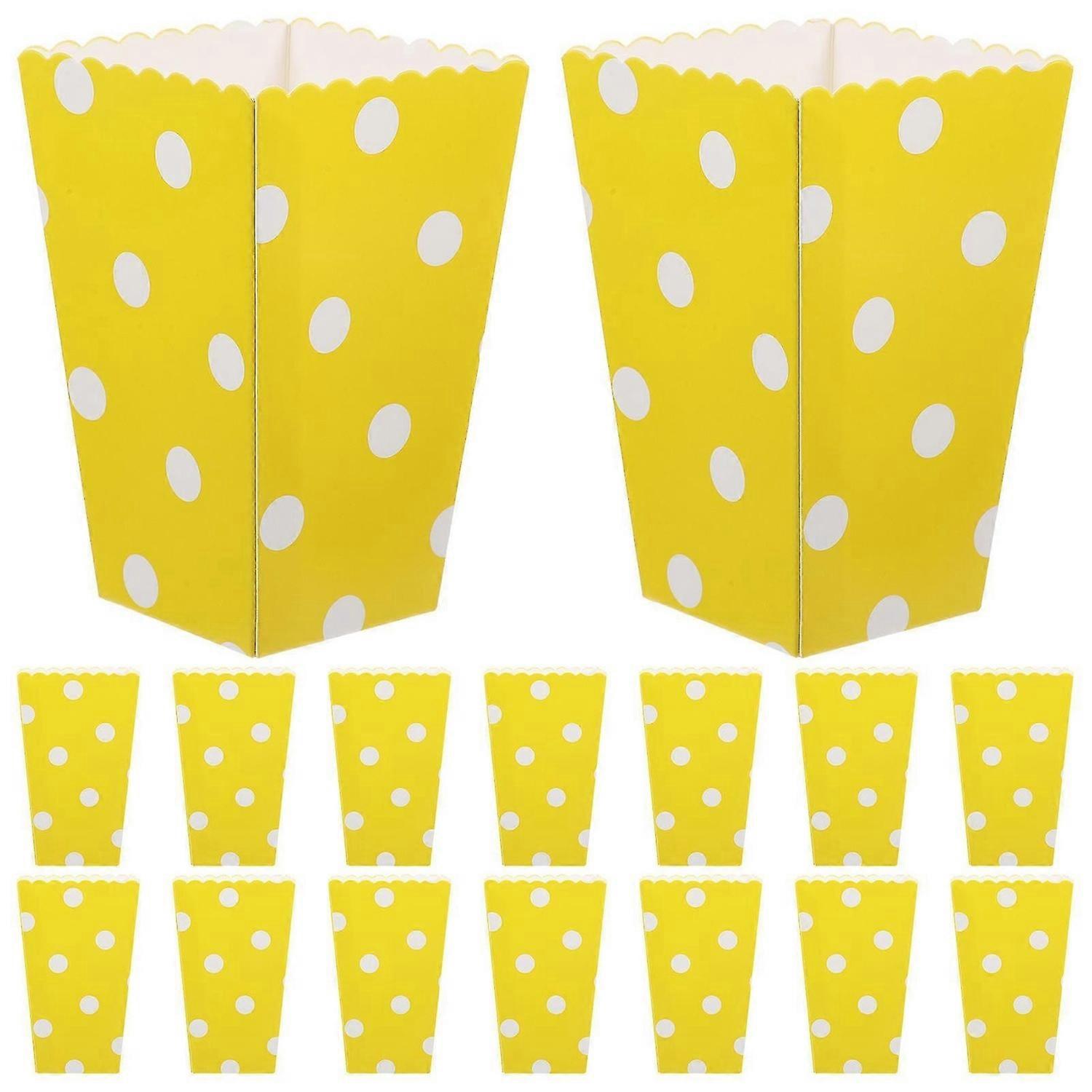 24pcs Popcorn Boxes Popcorn Paper Boxes Decorative French Fries Boxes Snack Boxes