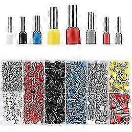 Wiring Tip Shoes Set Set of 1200 Cable Tips Set of Insulated Sockets 0.5Â10 mm2 for DIY Cable etc.(1200 pods) miao8