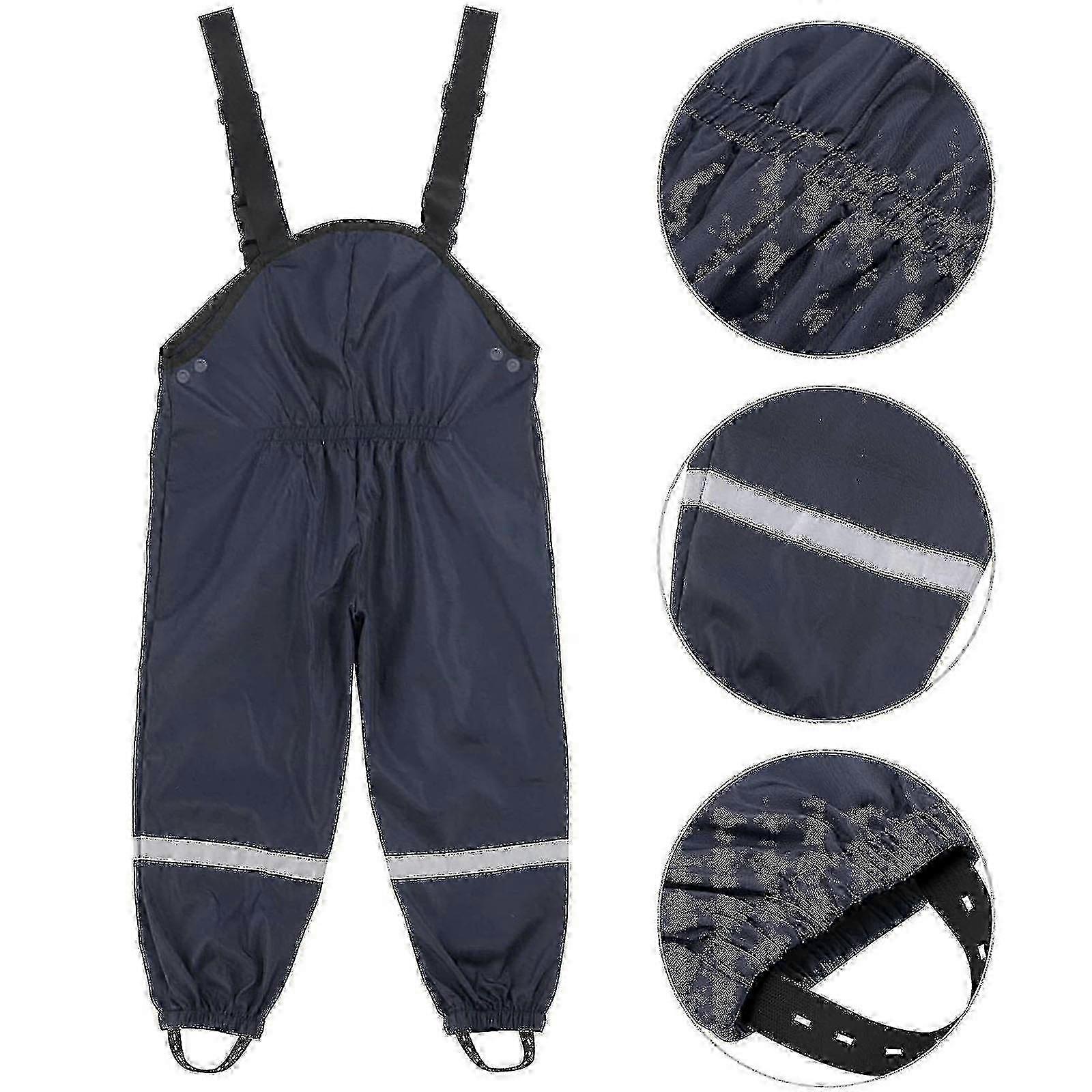 子供用防水レインパンツユニセックスダンガリー防風で泥だらけの遊びに