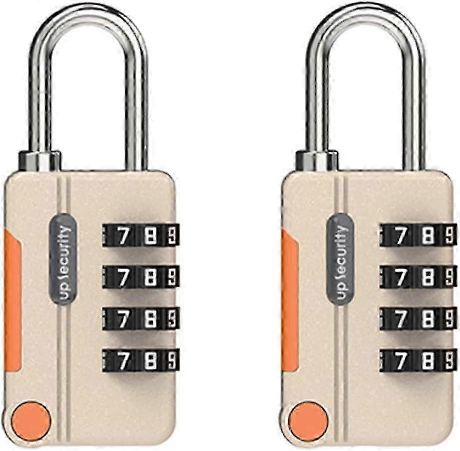25-26 2 Pack Combination Lock,Suitcase Lock,Resettable Weatherproof Combination Padlock,4 Digit Smooth Dial, Alloy Lock