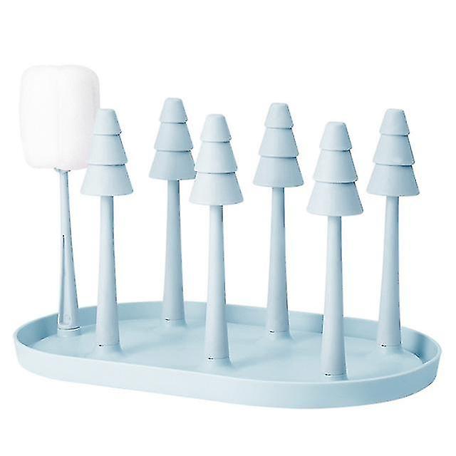 Bottle Warmers Sterilizers Baby Bottles Drying Rack Household Drain Holder Upside Down Cup Holder Storage Rack Blue