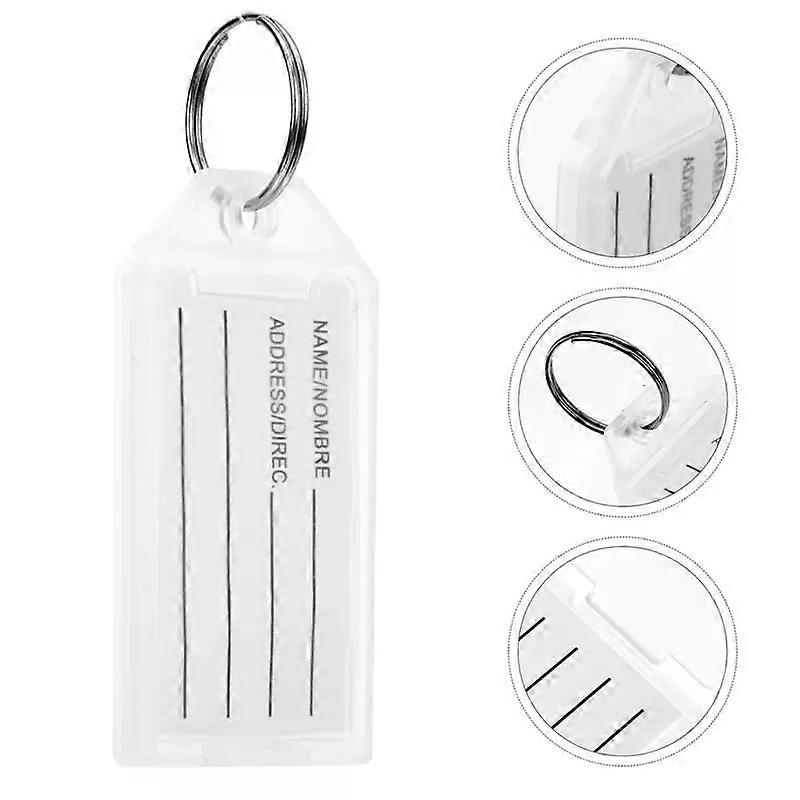30Pcs Classification Tags Plastic Portable Hotel Key Labels for Hotel (White)