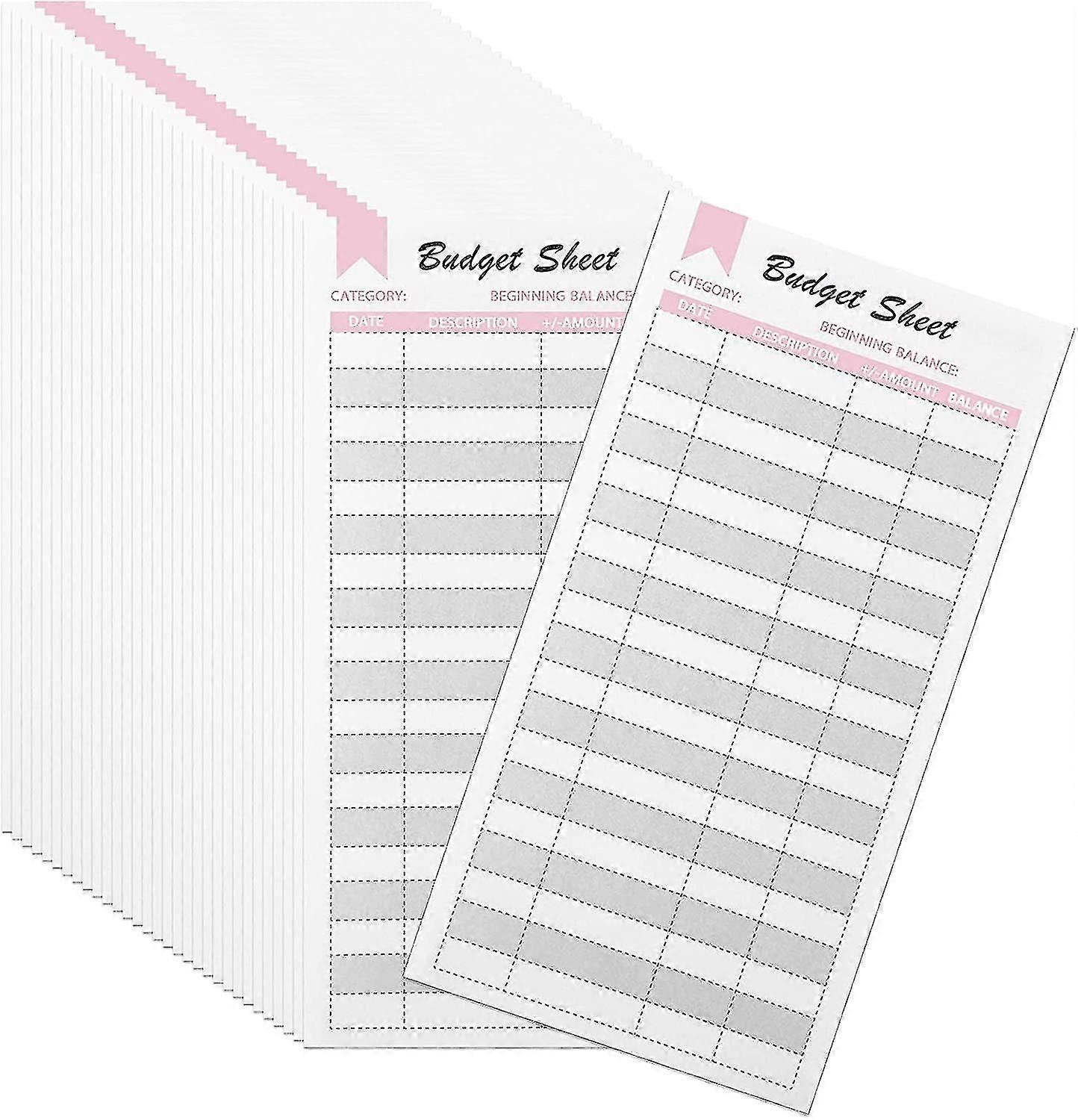 20pcs Expense Budget Sheets, Bill Organizer For A6 Budget Bind