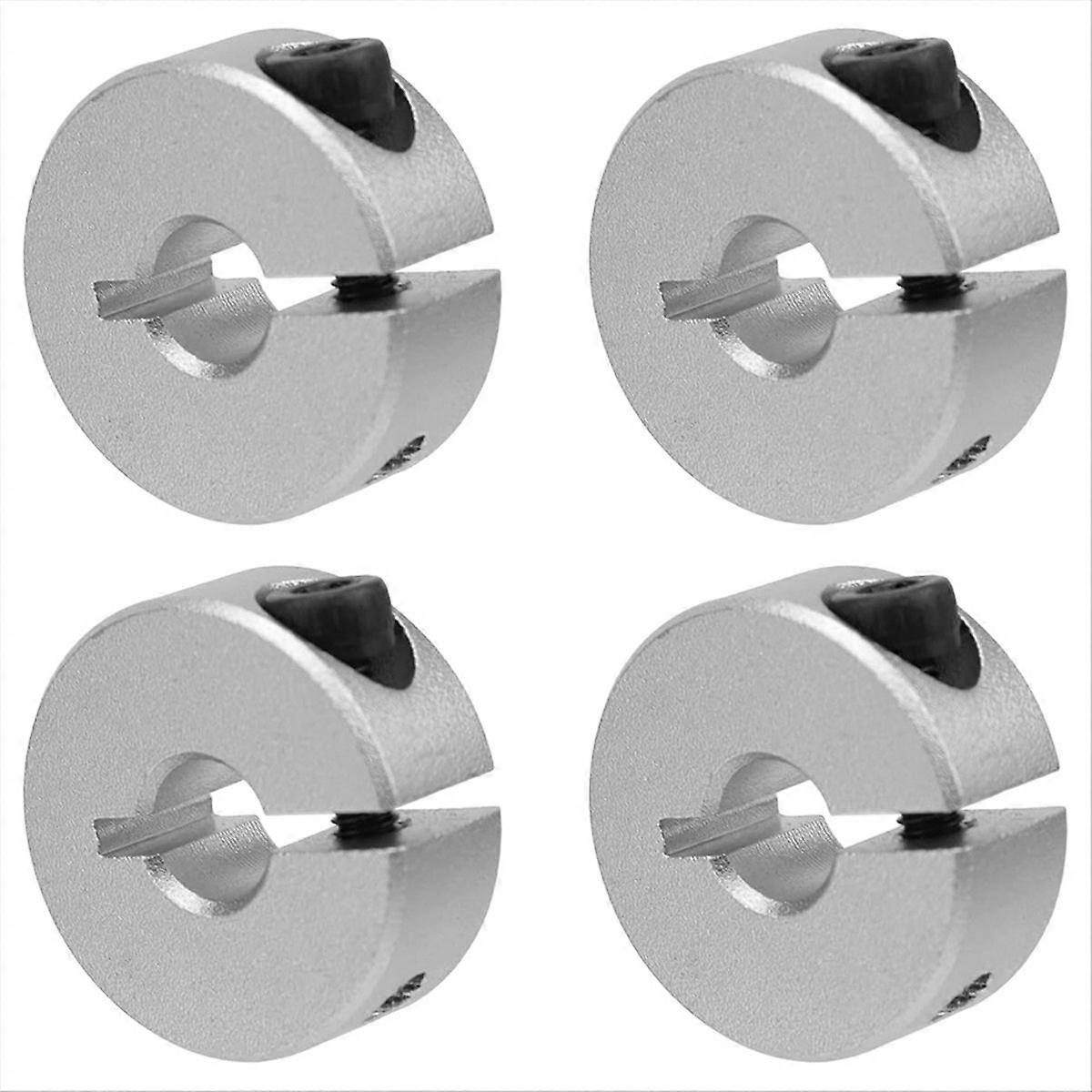 4 pcs 1/4inch Single Split Clamp-On Shaft Collars