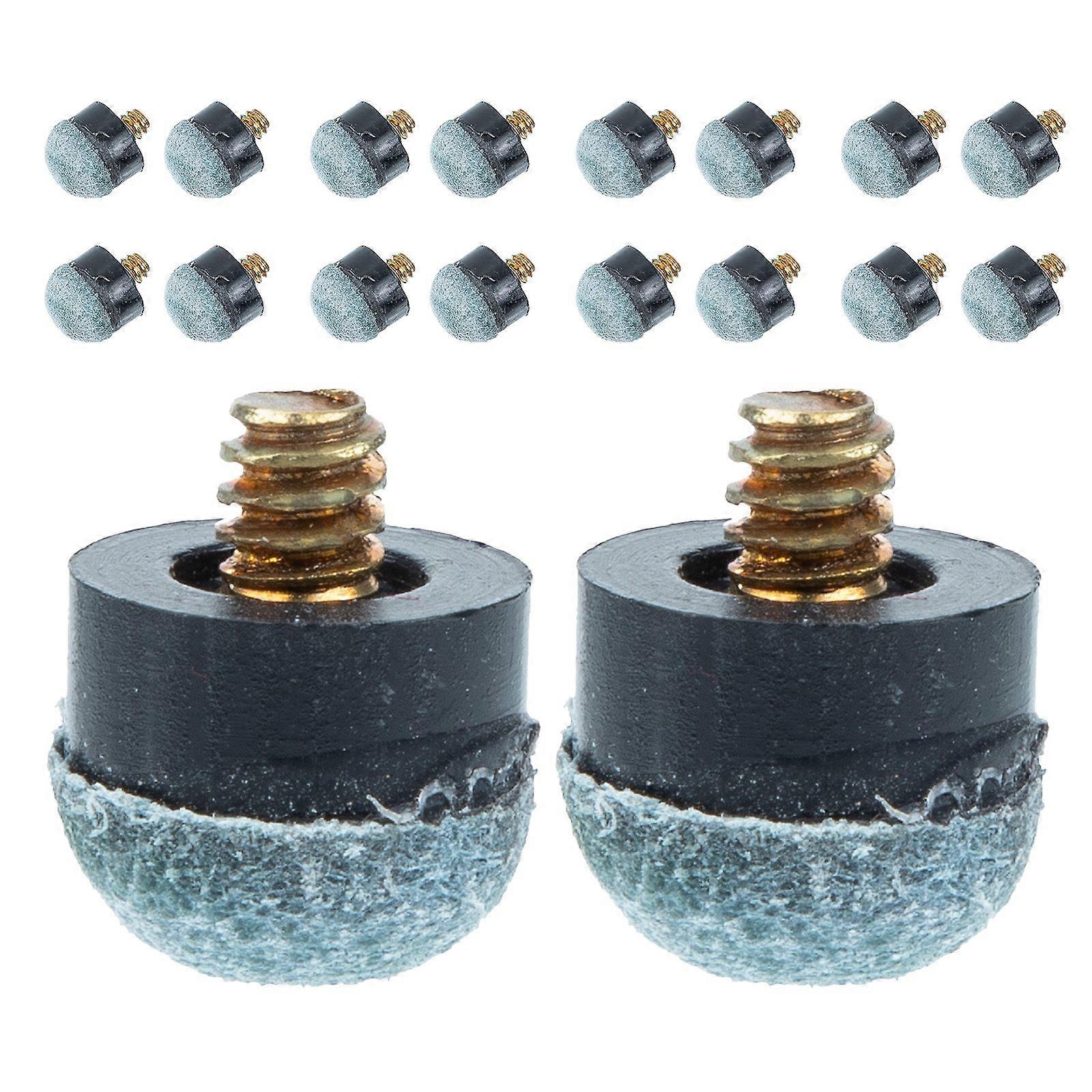 30pcs Pool Cue Tips: 10mm Screw-On Billiard Parts - Pre-Shaped Soft Pool Cue Tips - Snooker Stick Head For Home Play - Attachments For Billiards