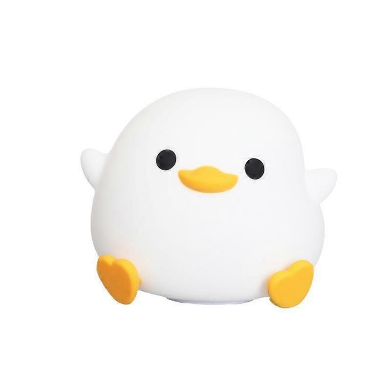 Cute Bean Duck Night Light, Silicone Nursery Night Light with Adjustable Brightness, 20-Minute Timer, Soft Lighting
