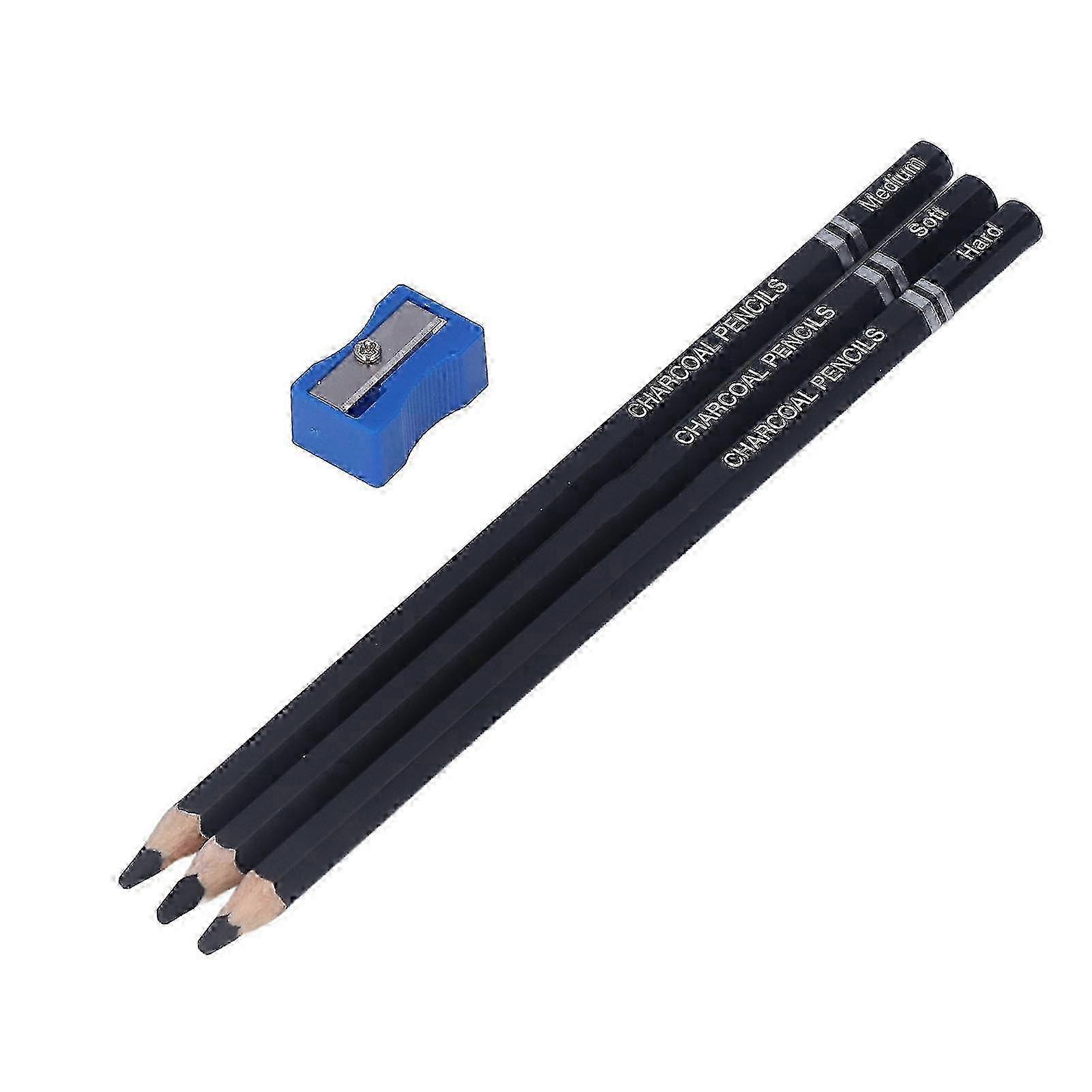 Sketch Pencil Kit 3pcs Graphite Carbon Detail Drawing Structured Sketching Art Pencils for Art Project
