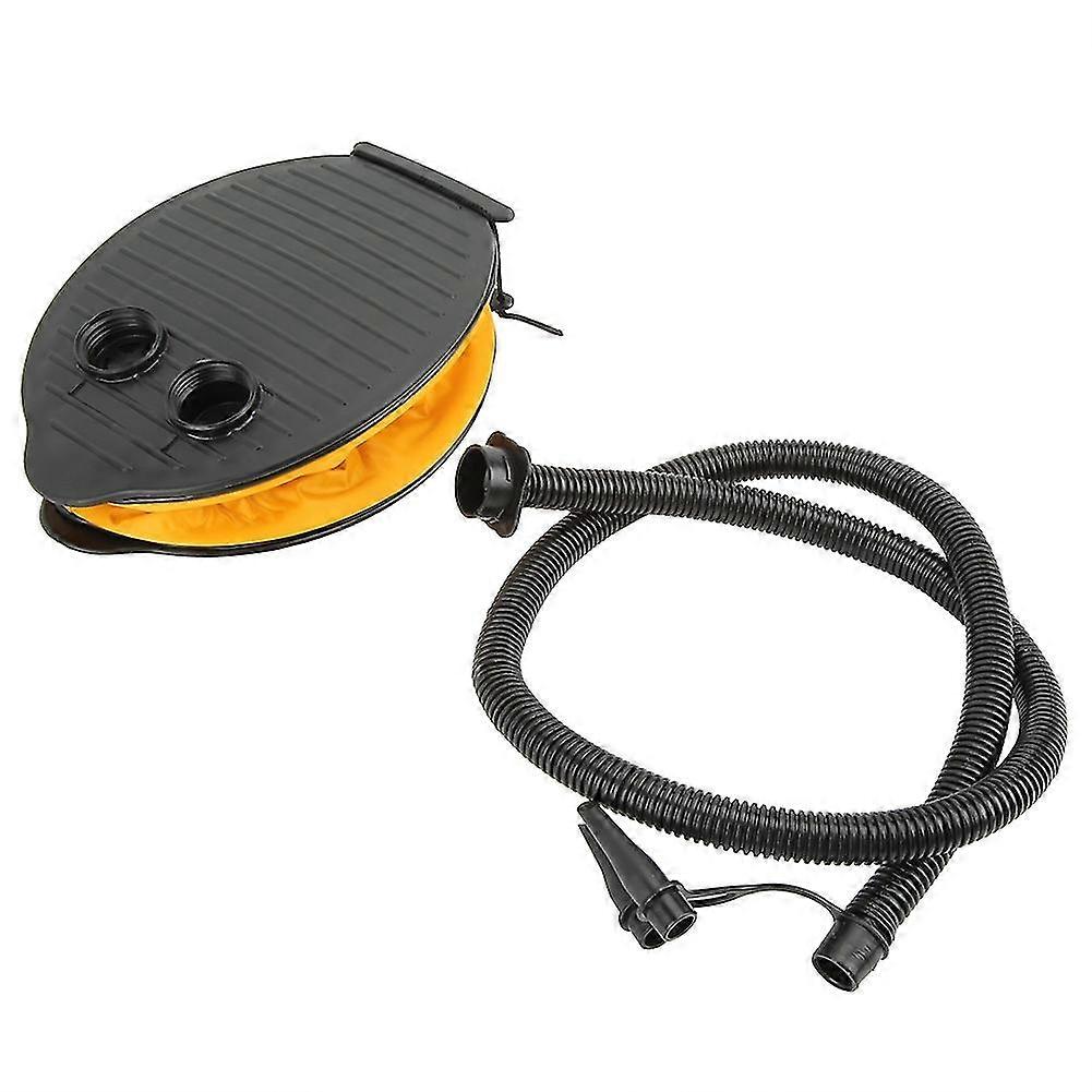 Pompe à pied gonflable 3 L, grande pompe à air jaune pour matelas de natation (grande pompe à pied)