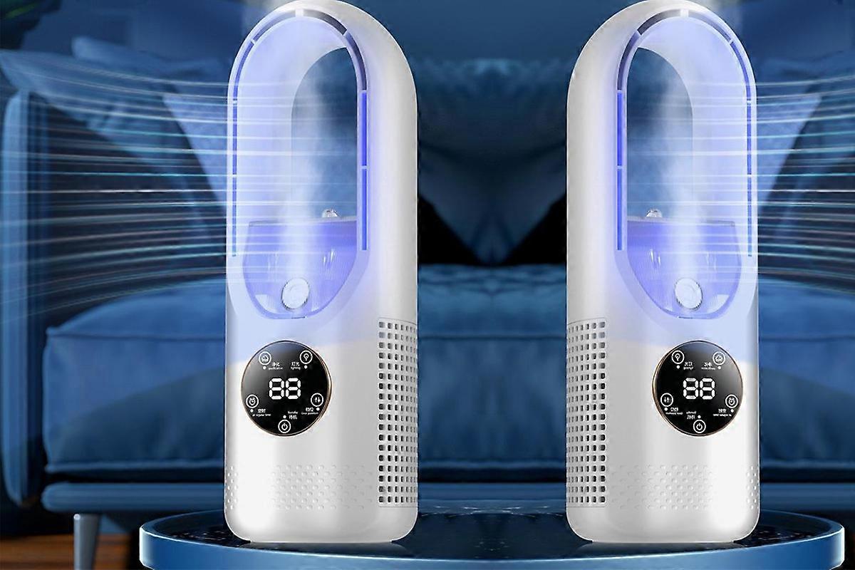 Desk Bladeless Fan with Humidifier USB-Powered Portable Air