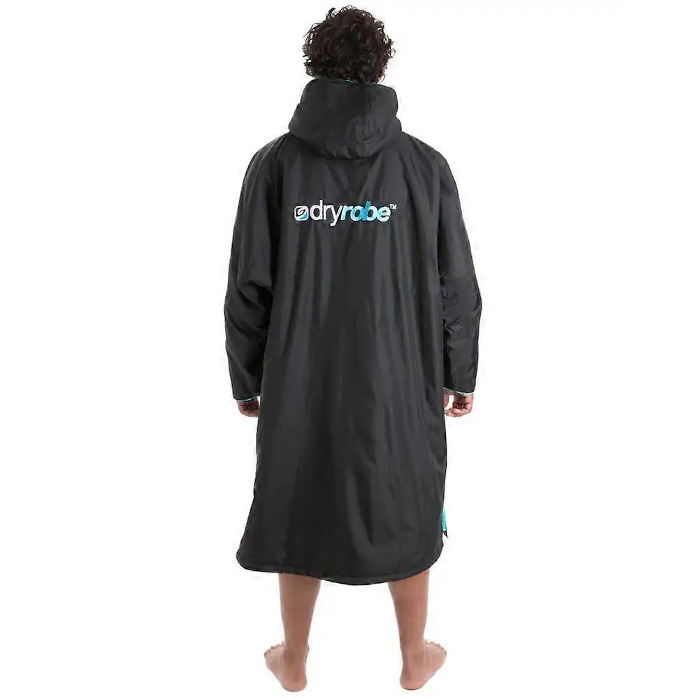 Dryrobe Advance Long Sleeve Adult Robe - Black/Blue