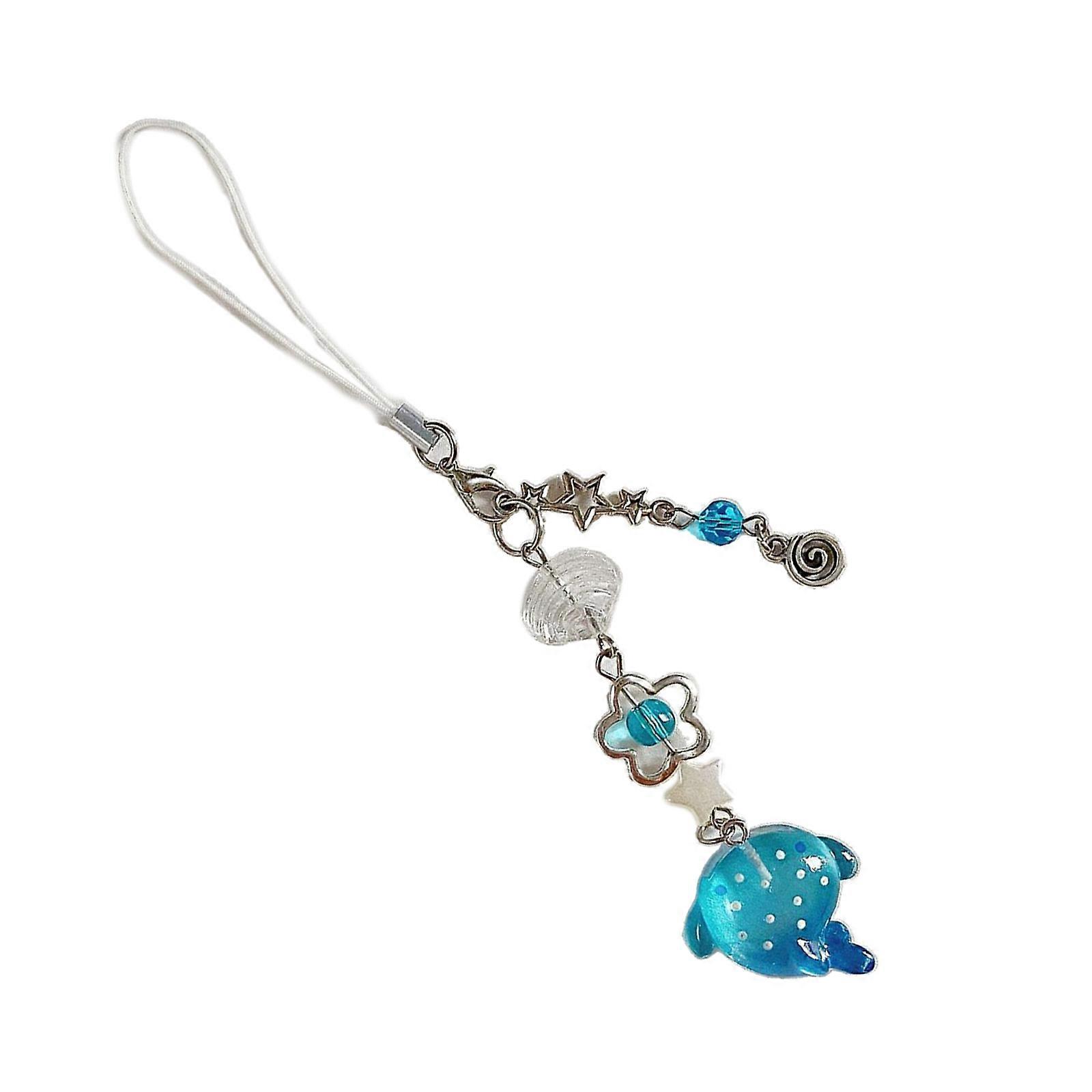 Playful Bead Key Chain Charm Stylish Shape Keyrings Accessory Portable Beaded Charm for Keys and Bags Multicolor