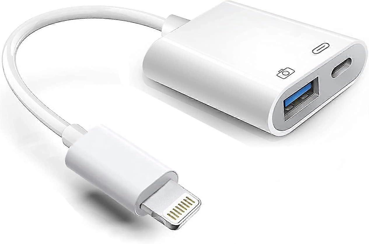 USB camera adapter for Apple with Lightning connector