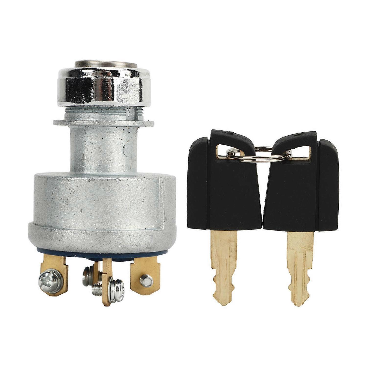 Ignition Starter Switch 9G7641 4 Wire Ignition Key Start Switch with 2 Keys Replacement for Caterpil