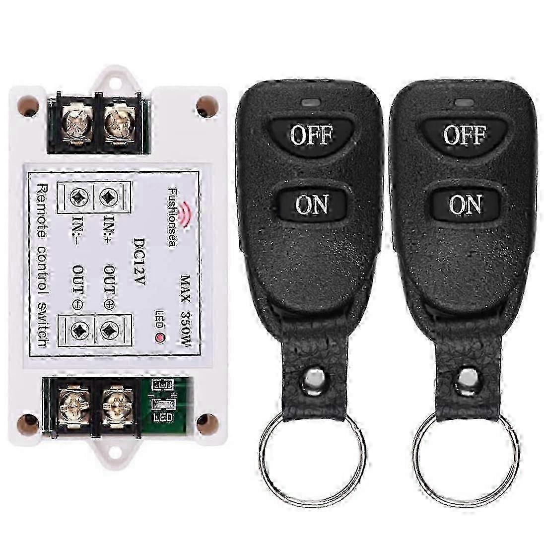 DC 12V 40A Relay Remote Control Switch, 1CH 433Mhz Wireless Remote Control Switch for Water Pump Controller and More