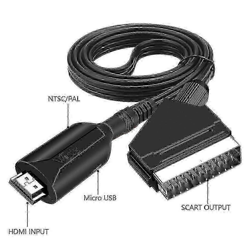 HDMI to SCART Cable 1 Meter - Direct Connection for Easy Video Conversion
